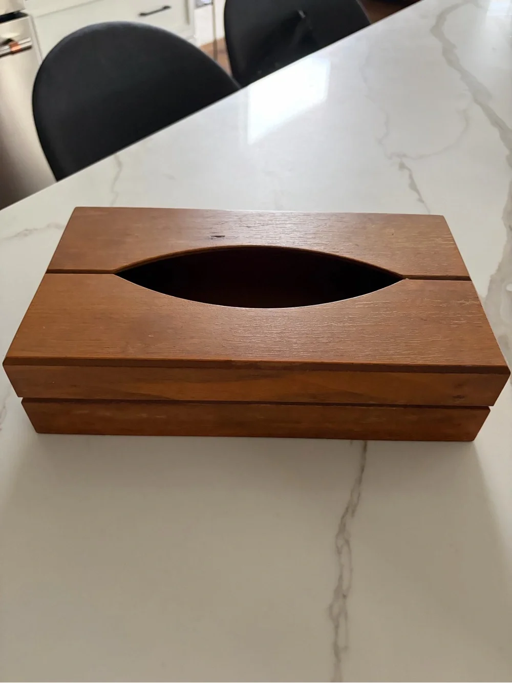 Mid Century Modern Wooden Tissue Box Cover MCM Original